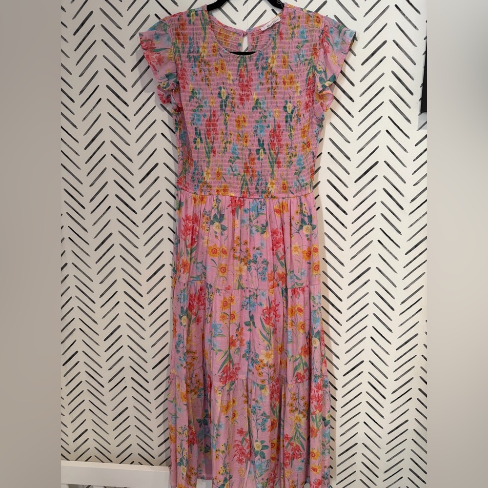 Pink Spring Floral Dress